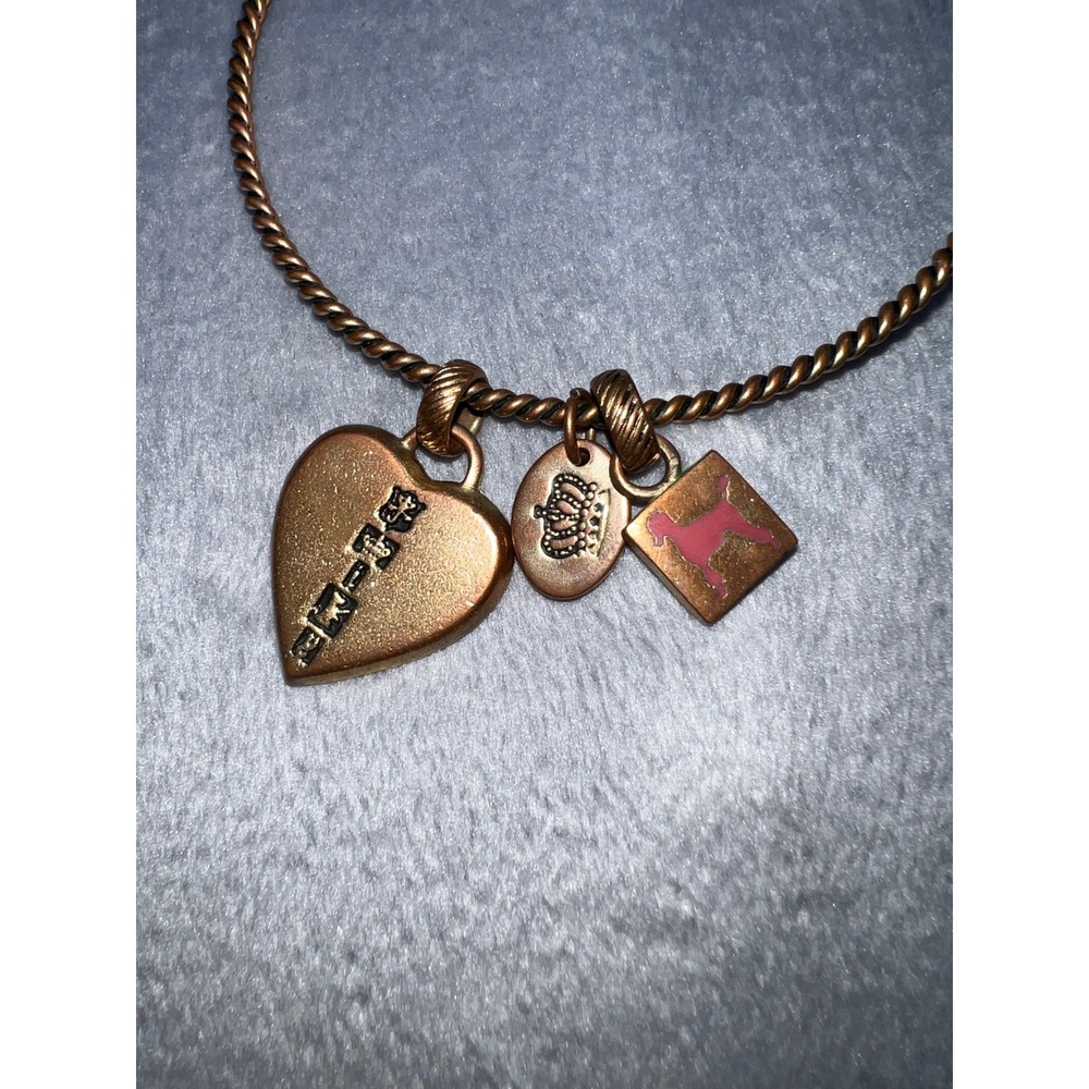 Juicy Couture Vintage Y2K Choose Juicy Charm Bangle Scottie Dog Crown medium 6cm